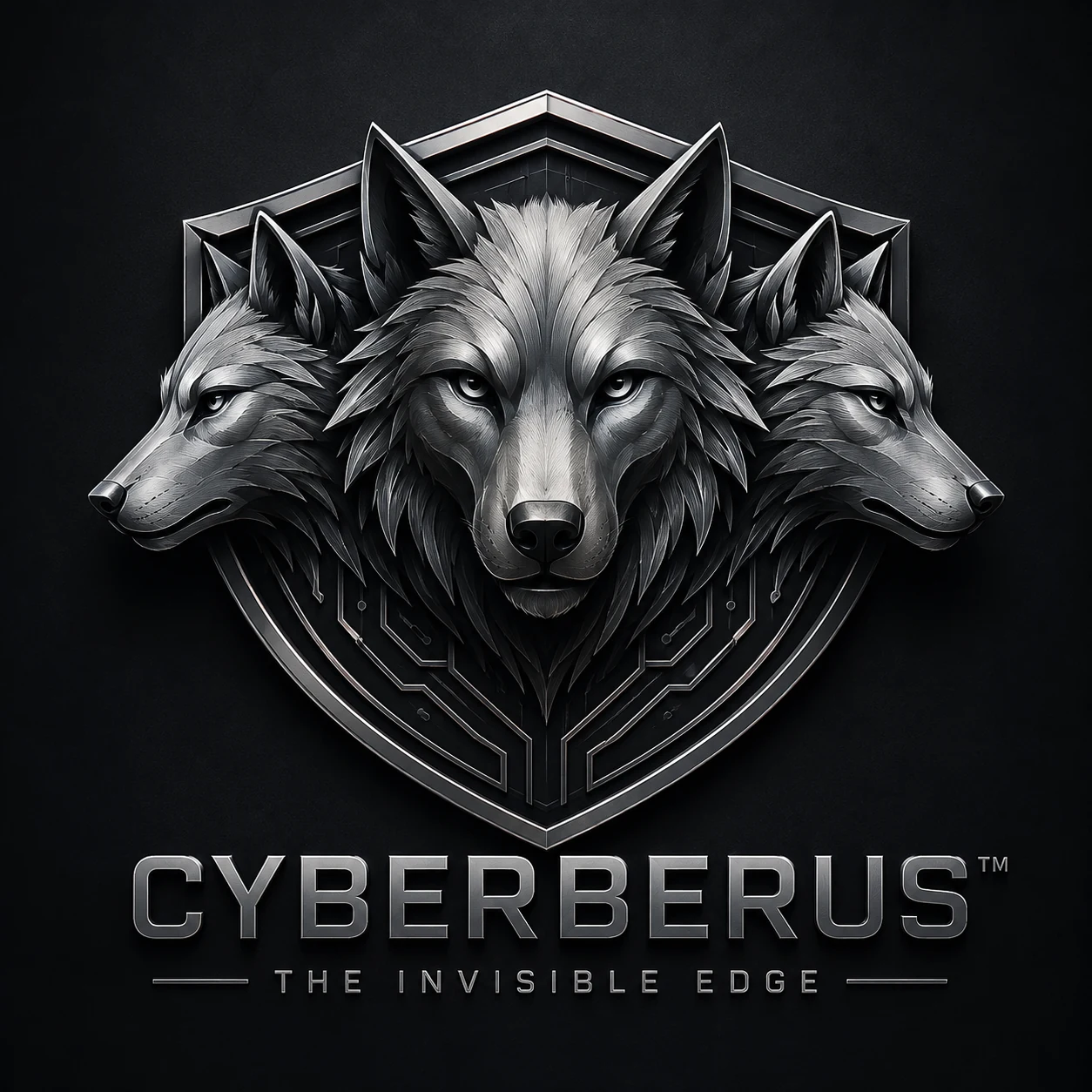 Cyberberus three-wolf emblem