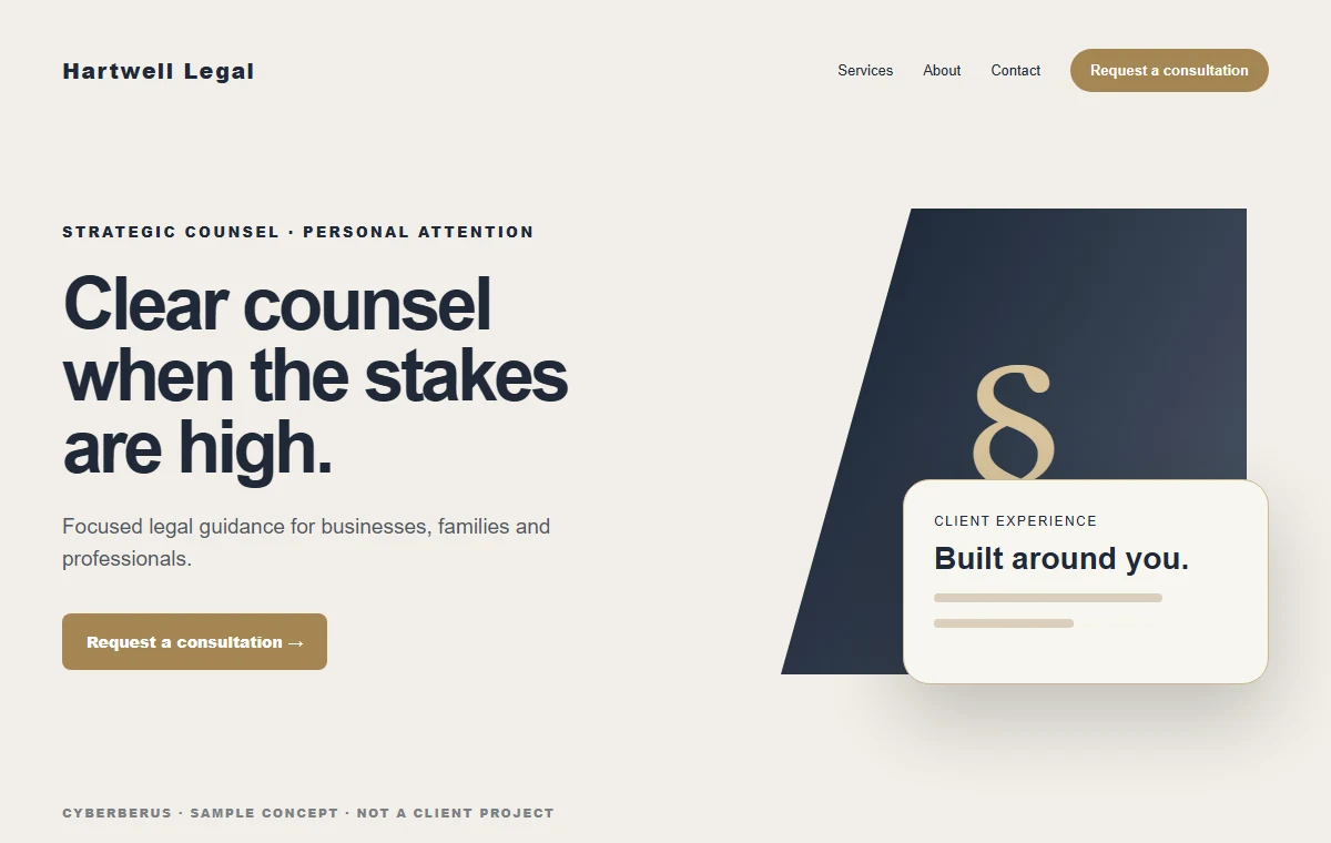 Law Firm sample website concept
